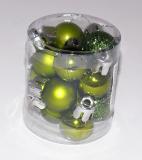Vánoční plastové koule-zelená