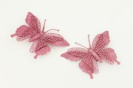 Vánoční motýl-růžová, 2ks - zvětšit obrázek